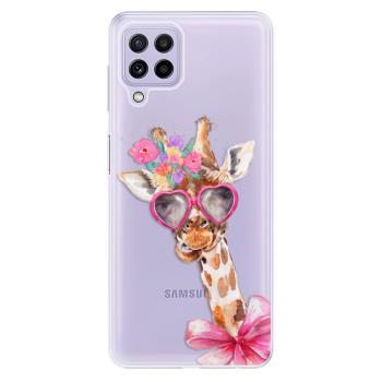 Odolné silikonové pouzdro iSaprio - Lady Giraffe - Samsung Galaxy A22