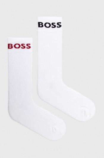 Ponožky BOSS 2-pack pánské, bílá barva, 50467707