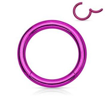 Šperky4U Piercing segment kruh - fialový - K01039A-1612