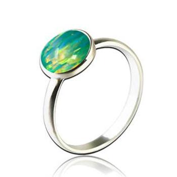 NUBIS® Stříbrný prsten s opálem - velikost 52 - NBP95-OP11-52