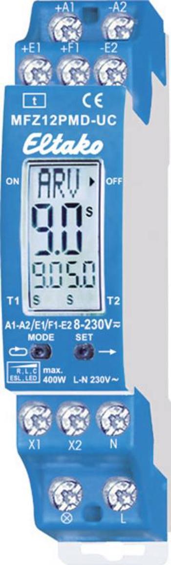 Multifunkční časové relé Eltako MFZ12PMD-UC, 230 V, čas.rozsah: 0.1 s - 99 h, 1 přepínací kontakt 1 ks