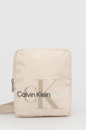 Ledvinka Calvin Klein Jeans béžová barva