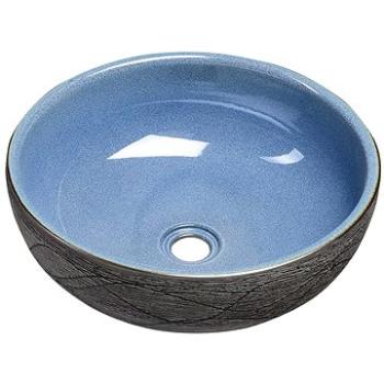 SAPHO PRIORI keramické umyvadlo, průměr 41cm, 15cm, modrá/šedá                                       (PI020)