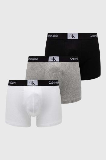 Boxerky Calvin Klein Underwear 3-pack pánské, šedá barva, 000NB3528A