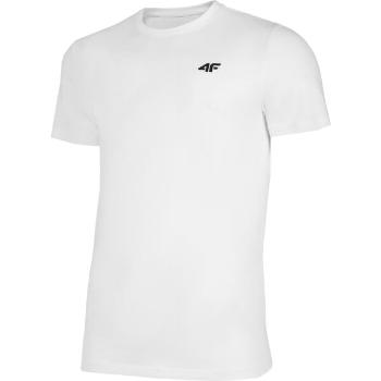 4F MENS T-SHIRT Pánské tričko, bílá, velikost L