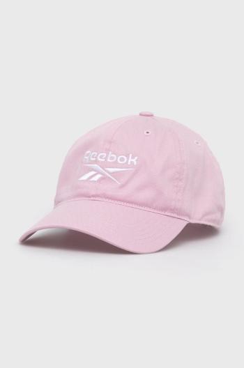 Čepice Reebok H11299 růžová barva, s aplikací