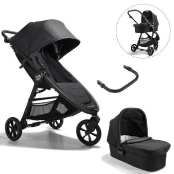 baby jogger City Mini GT2 Opulent kočárek Black včetně korbičky a bezpečnostní tyče