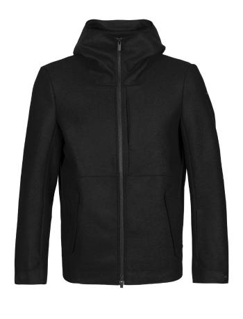 pánská merino bunda ICEBREAKER Mens Felted Merino Hooded Jacket, Black (vzorek) velikost: M