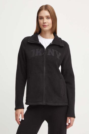 Fleecová mikina Dkny černá barva, DP4J9479