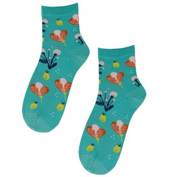 Dívčí ponožky se vzorem WOLA NATURE tyrkys světlé Velikost: 24-26