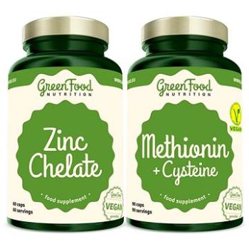 GreenFood Nutrition Methionin + Cysteine 90cps. + Zinc Chelate 60 cps. (8594193928095)