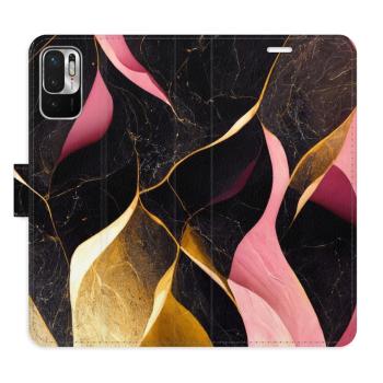 Flipové pouzdro iSaprio - Gold Pink Marble 02 - Xiaomi Redmi Note 10 5G