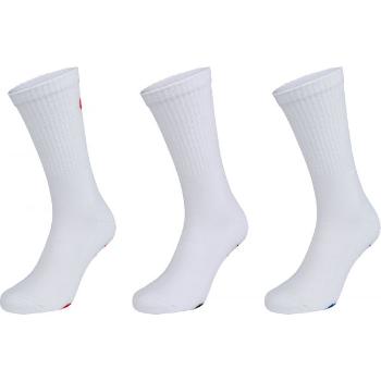 Champion CREW SOC COLORED LOGO X3 Unisexové ponožky, bílá, velikost 39-42