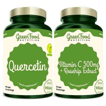 GreenFood Nutrition Quercetin 90cps +Vitamin C 500mg 60cps. (8594193928132)