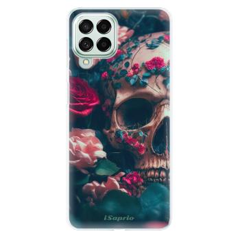 Odolné silikonové pouzdro iSaprio - Skull in Roses - Samsung Galaxy M53 5G