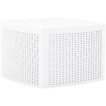  Odkládací stolek bílý 54 x 54 x 36,5 cm plast (48774)