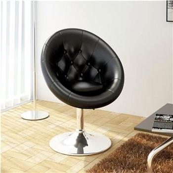 Barová židle černá umělá kůže (240449)