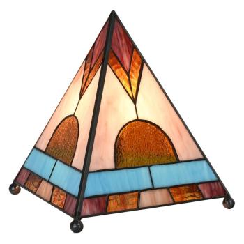 Stolní lampa Tiffany ve tvaru pyramidy - 26*26*30 cm 5LL-6118