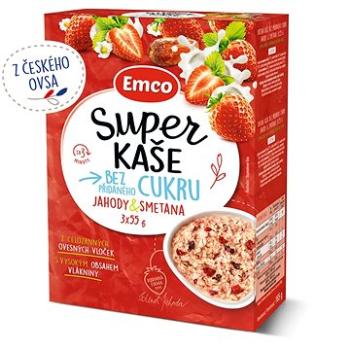 Emco Super kaše jahody a smetana 3x55g  (8595229923534)