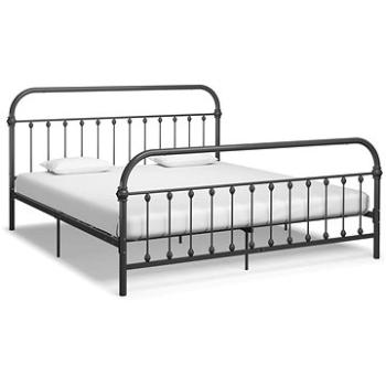 Rám postele šedý kov 180x200 cm (284509)