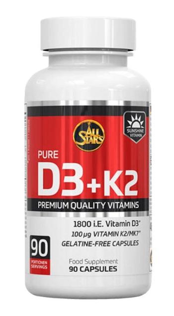 Vitamin D3+K2 - All Stars 90 kaps.