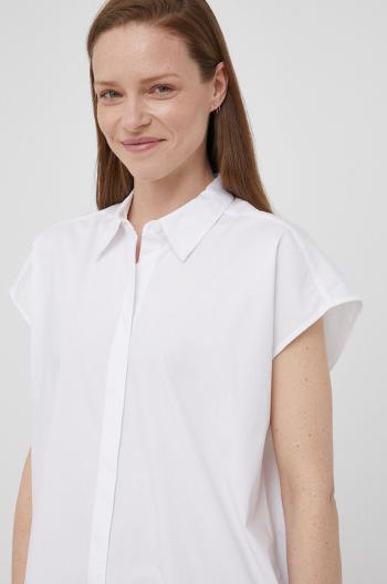 Košile Dkny dámská, bílá barva, relaxed, s klasickým límcem
