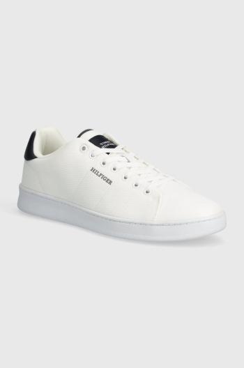 Sneakers boty Tommy Hilfiger COURT CUPSOLE PIQUE TEXTILE bílá barva, FM0FM04967