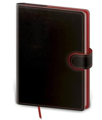 Stil trade Zápisník Flip B6 tečkovaný černo/červená
