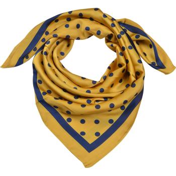 Žluto modrý šátek s puntíky - 90*90 cm MLSC0413Y