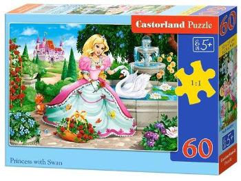 CASTORLAND Puzzle Princezna s labutí 60 dílků