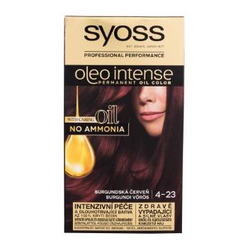 Syoss Oleo Intense Permanent Oil Color 50 ml barva na vlasy pro ženy 4-23 Burgundy Red na barvené vlasy
