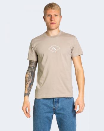 Calvin Klein Calvin Klein Jeans pánské béžové tričko CK MONOTRIANGLE TEE