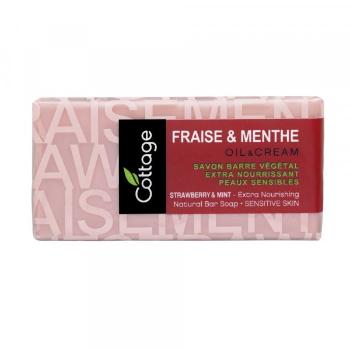 Cottage Natural bar soap Strawberry Mint  tuhé mýdlo 150 g