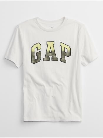 Bílé klučičí dětské tričko GAP Logo interact graphic t-shirt