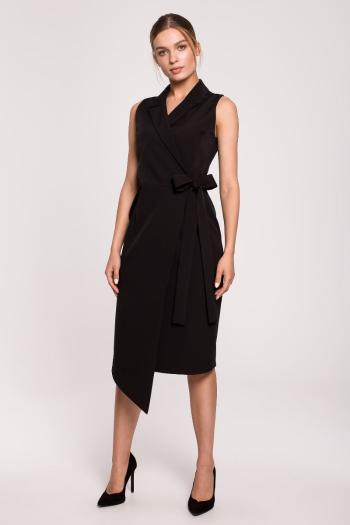 Černé asymetrické šaty S275