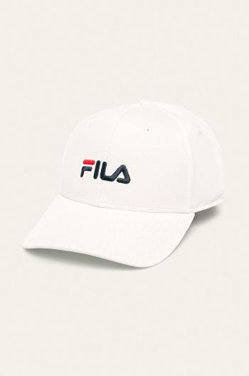 Čepice Fila bílá barva, s aplikací