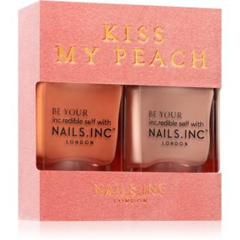 Nails Inc. Kiss my peach výhodné balení (na nehty)