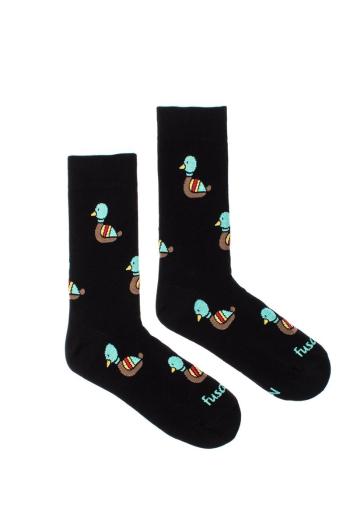 Černé vzorované ponožky Kača v noci
