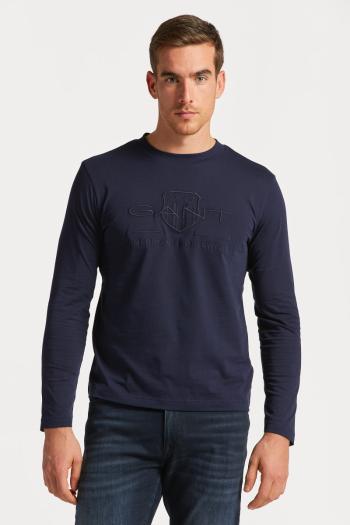 TRIČKO GANT D1. TONAL ARCHIVE SHIELD LS TSHIRT modrá S