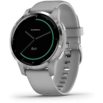 Garmin vívoActive4S stříbrné/šedý řemínek