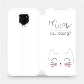 Flipové pouzdro na mobil Xiaomi Redmi Note 9 Pro - M098P Meow you doing? (5903516247578)
