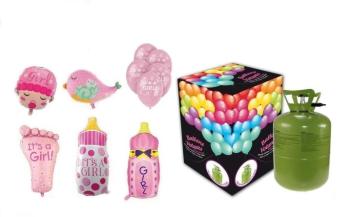 Helium na plnění balonků + balónky na oslavu narození holčičky - 250 l - BALLONPUB