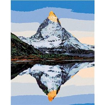 Diamondi - Diamantové malování - HORA MATTERHORN A JEJÍ ODRAZ V JEZEŘE, 40x50 cm, bez rámu a bez vyp (605796A)