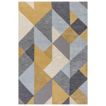 Flair Rugs koberce Kusový koberec Zest Icon Geometric Ochre - 120x170 cm Žlutá