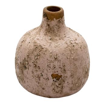 Růžová keramická váza s patinou Gail - Ø 9*9 cm 6CE1315