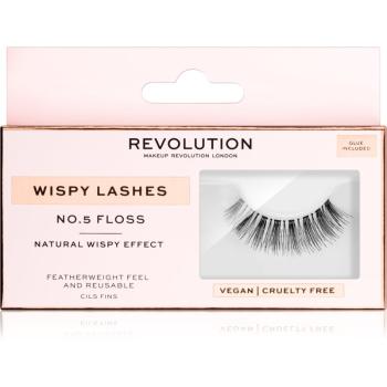 Makeup Revolution False Lashes Wispy nalepovací řasy + lepidlo 1 ml NO.6 Flutter