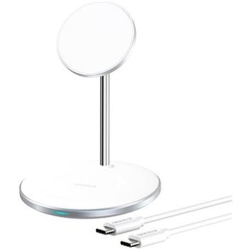 Choetech 2-in-1 Wireless Charger Holder (for iPhone MagSafe + AirPods) White (T581-F)