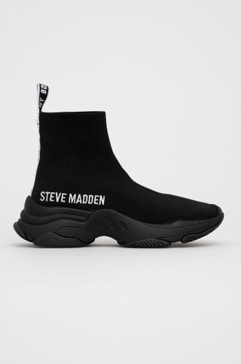 Boty Steve Madden Master černá barva, na plochém podpatku