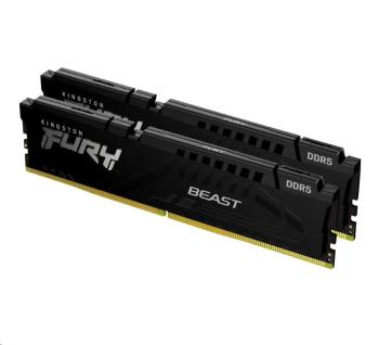 KINGSTON DIMM DDR5 64GB (Kit of 2) 6000MT/s CL40 FURY Beast Černá XMP