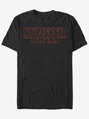 ZOOT.Fan Netflix Stranger Things Logo Triko Černá